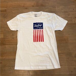 Rawlings White Tee with Blue and Red Graphic